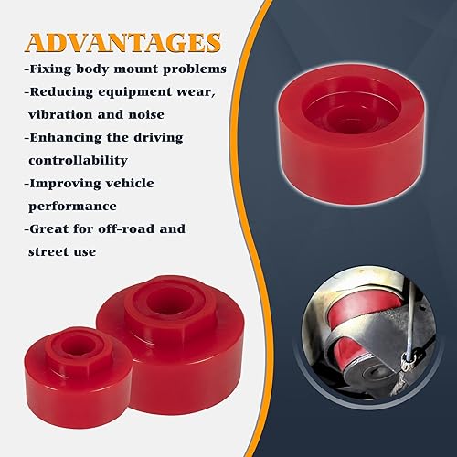 Miniatura 3 de V-SEK 6-116 Kit de bujes de montaje en carrocería compatible con Ford Explorer Sport Trac 2001 2002 2003 2004 2005 2WD4WD poliuretano duradero