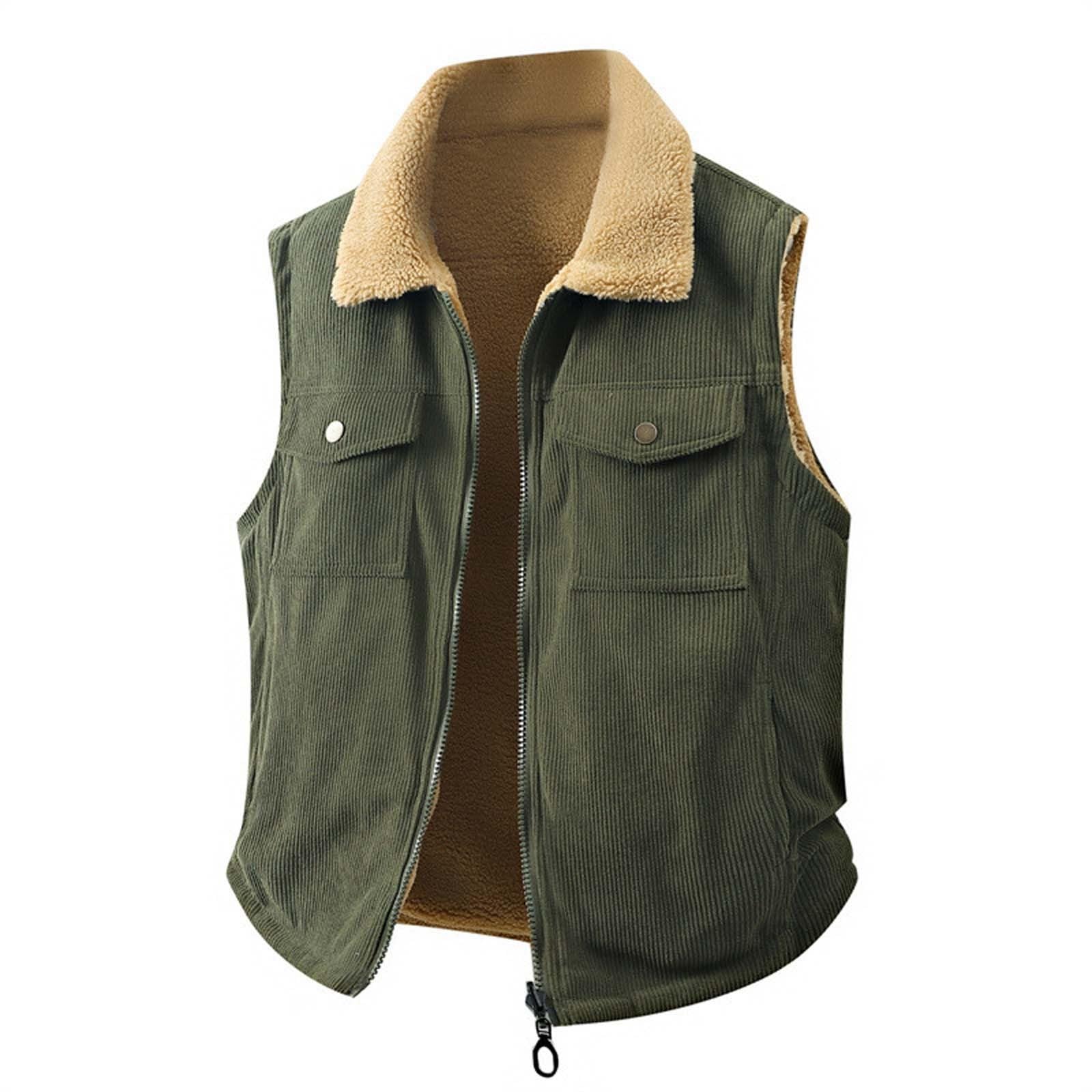 Genérico Chaleco ligero acolchado para hombre Gilet Hombres Casual Capa Sólida chaqueta térmica correr Desmangado Con Cremallera ajuste regular Exteriores Talla Grande