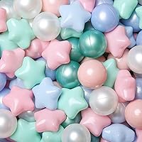 Vista 20 de GOGOSO Pelotas para hogueras de 100 unidades para niños pequeños, bolas de plástico para piscina y accesorios de fiesta rosa, decoración