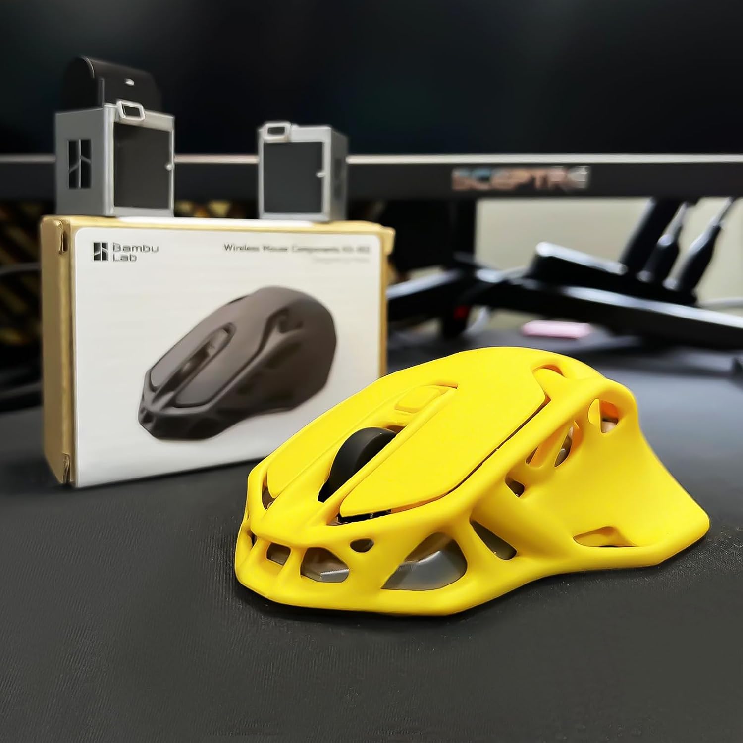 UniTak3D Bamboo lab Makerworld MH002 3D Printed Wireless Mouse Model Components DIY Creative Models-Compatible with Bambulab P1P/P1S,A1/A1 Mini,X1/X1C/X1E 3D Printers-Prints NOT Included