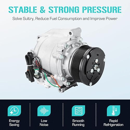 Miniatura 4 de Compresor de CA con embrague de AC para Honda Civic 1.8L 2012 2013 2014 2015, compatible con Acura ILX 2.0L 2013 2014 2015, 16003527-101,