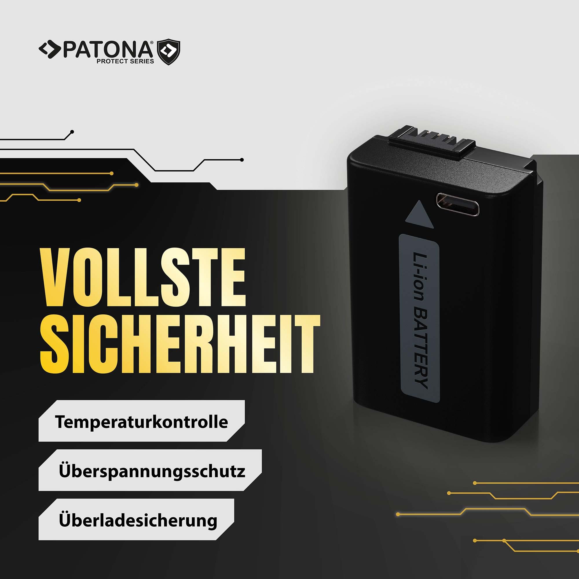 PATONA 2X Protect NP-FW50 Akku 1100mAh mit V1-Schutzgehäuse – Ersatzakku für Sony Alpha 6000 6100 6300 6400 6500, A7 II, A7R II, A5100, ZV-E10, RX10 II–IV, NEX