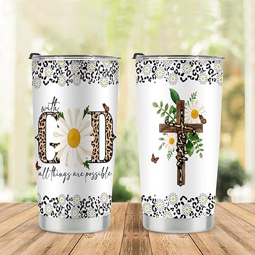 Miniatura 2 de Vaso cristiano para mujer, regalos inspiradores para mujeres, versículo bíblico de Jesús Dios, regalo religioso, regalos de cumpleaños para el día