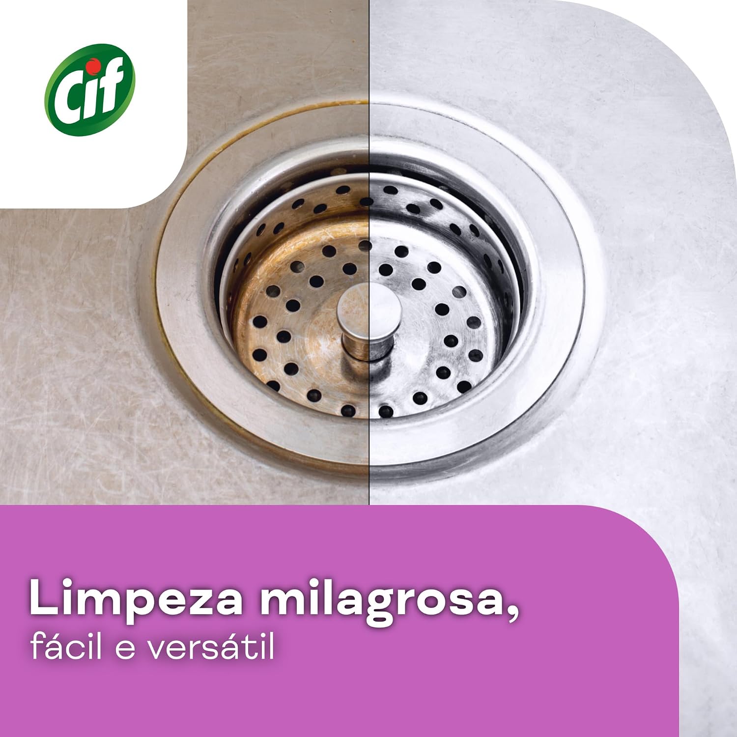 Cif Cremoso Multiuso Limpeza Milagrosa Floral Rosas e Jasmim 450ml