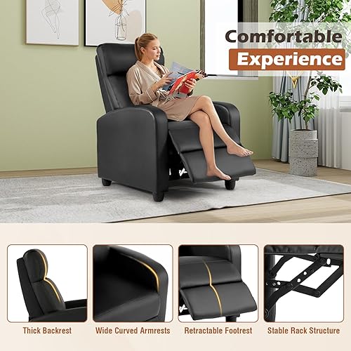 Miniatura 122 de BestMassage - Sillón reclinable para sala de estar Moderno sofá con respaldo alto, asiento para cine en casa con soporte lumbar (con masaje,