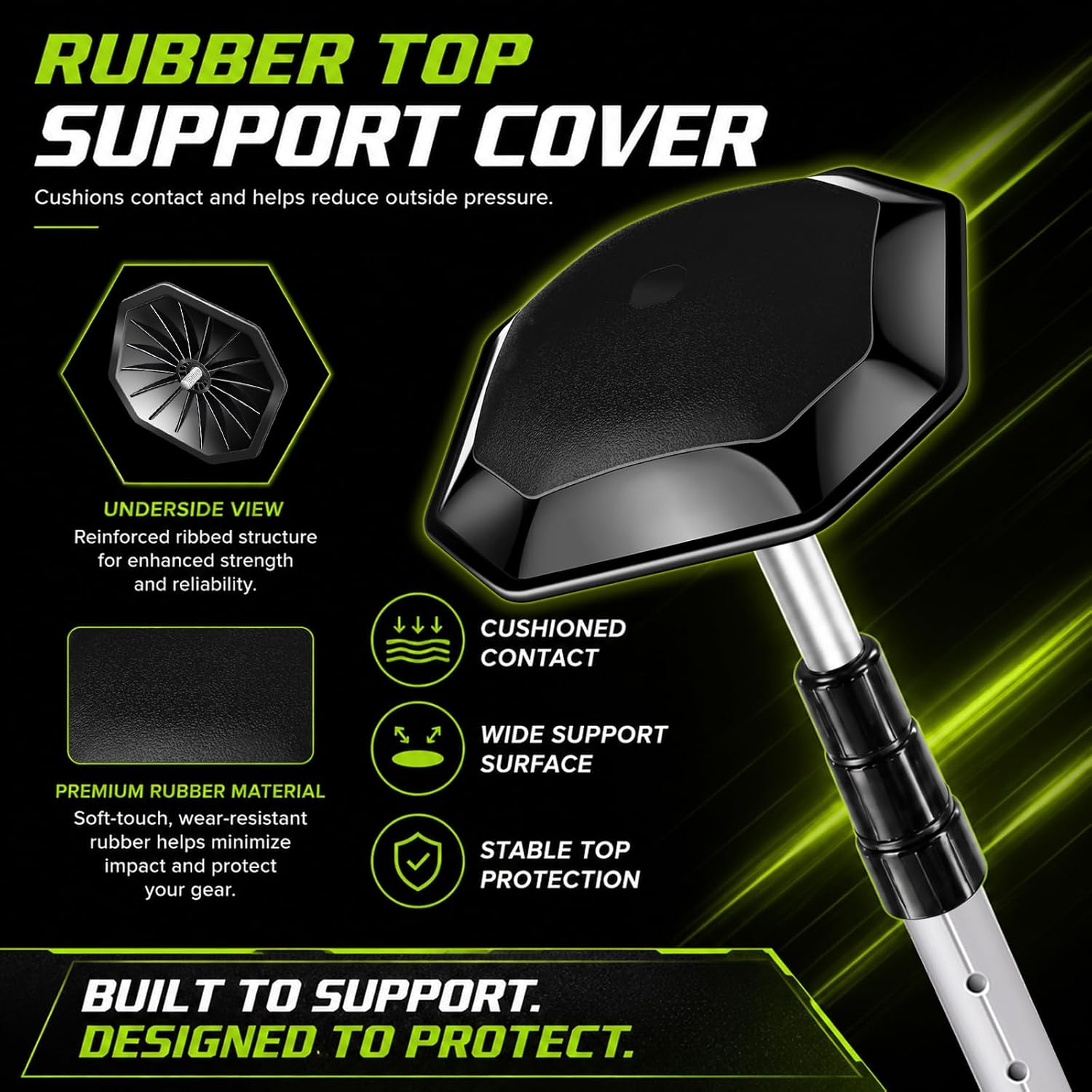 Golf Travel Bag Support Rod, Adjustable Golf Support Pole, Telescopic Golf Bag Protection Pole with Rubberized Top Cap, Lightweight Aluminum Shaft for Golf Club Travel Case