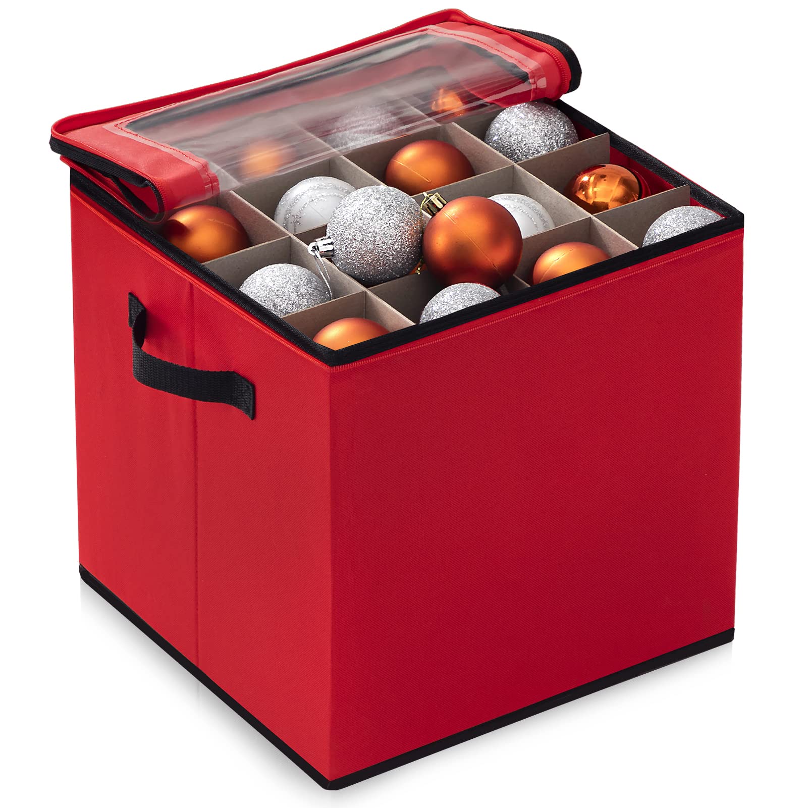 Habibee Aufbewahrungsbox Für Weihnachtskugeln – Mit Trennwänden, Bis Zu 64 Ornamente
