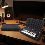 co2CREA Hard Carrying Case for Akai Professional MPK Mini IV MIDI Keyboard Controller, EVA Protective Case with Shockproof Interior, Portable Storage Case for MIDI Keyboard & Accessories (Black)