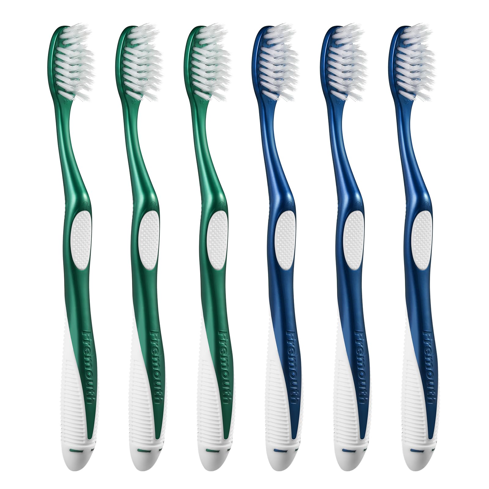 Fremouth Extra Soft Toothbrushes for Adults, Cross Bristles, 6 Count