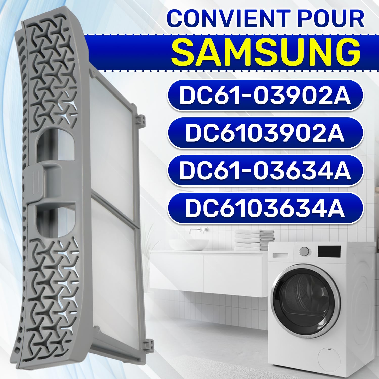 Qialexicon Lot De 10 Filtres à Peluches En Coton Pour Machine à Laver