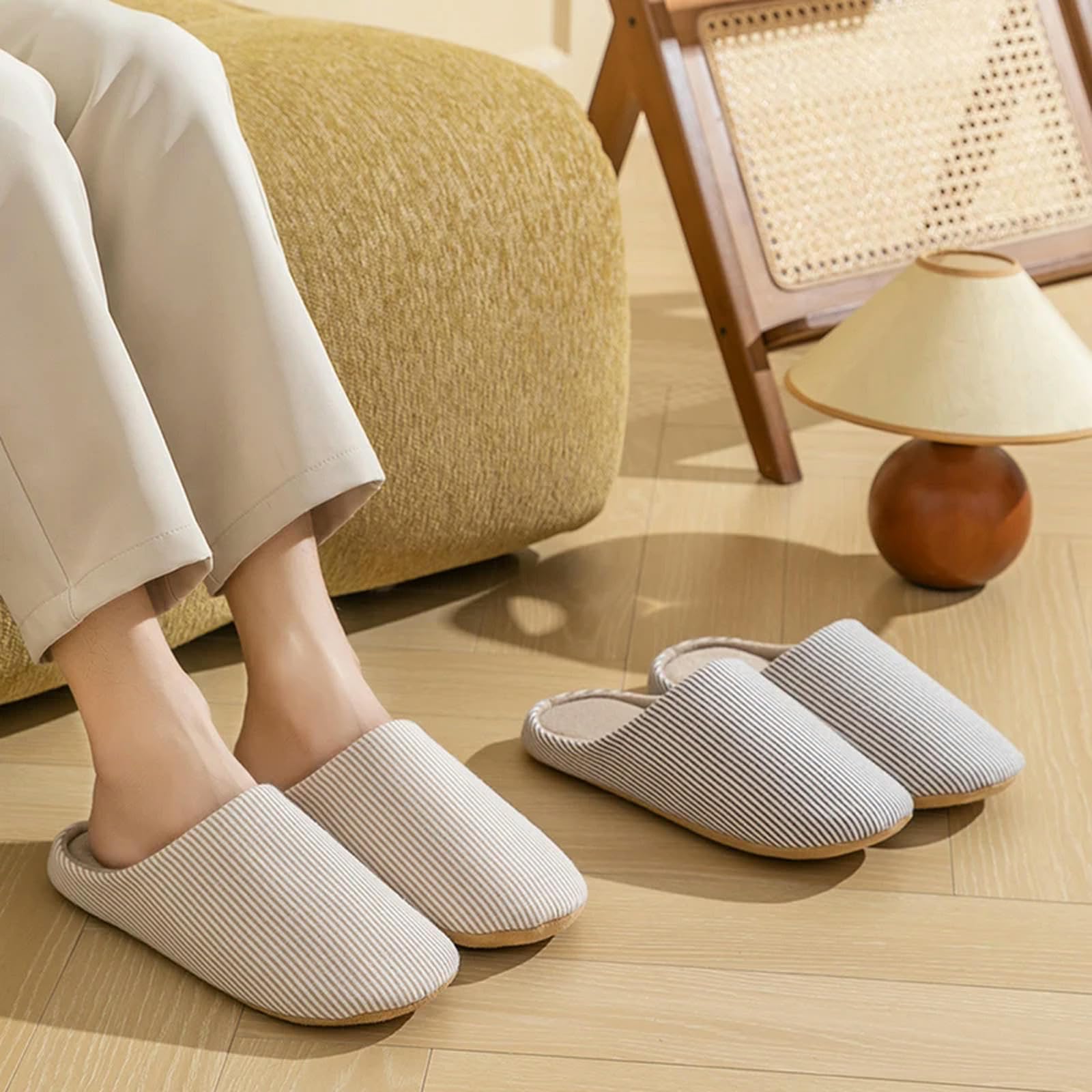 Pantofole Invernali in Cotone Pantofole per Casa Pantofole di Pelliccia Morbida Calda Vetrini Piatti Interni Non Slip Scarpe Scarpe da Letto Silenzio Leggero-blu-38-39