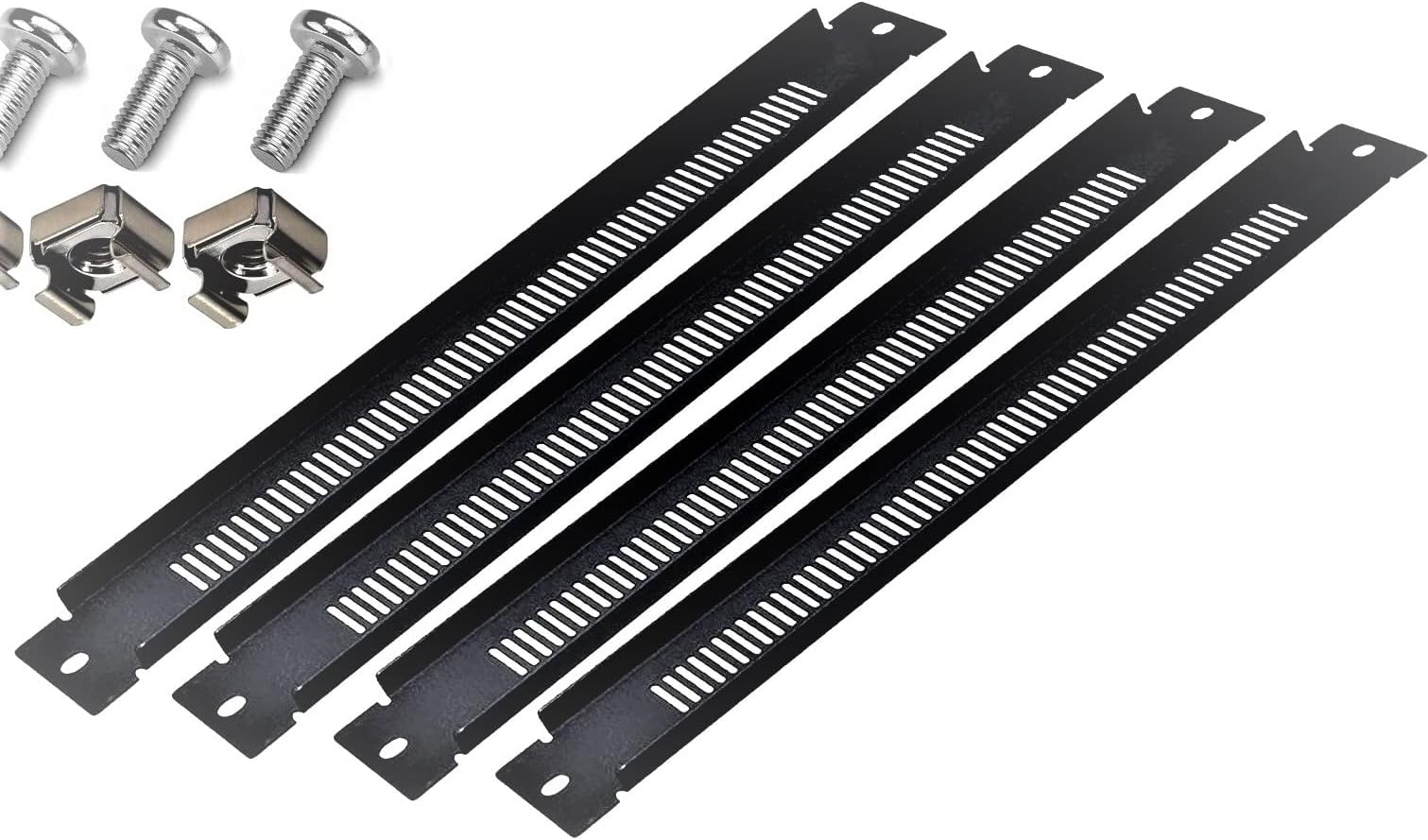 4 Pack Network Blank Plate Server Rack Panel-Metal 1U Vented Filler ...