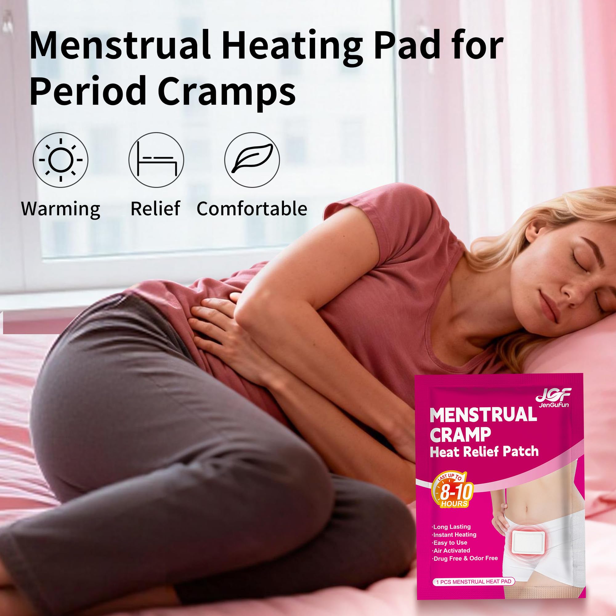 10-Pack Menstrual Heating Ginger Patches for Women Period Cramps — Amazon image 5