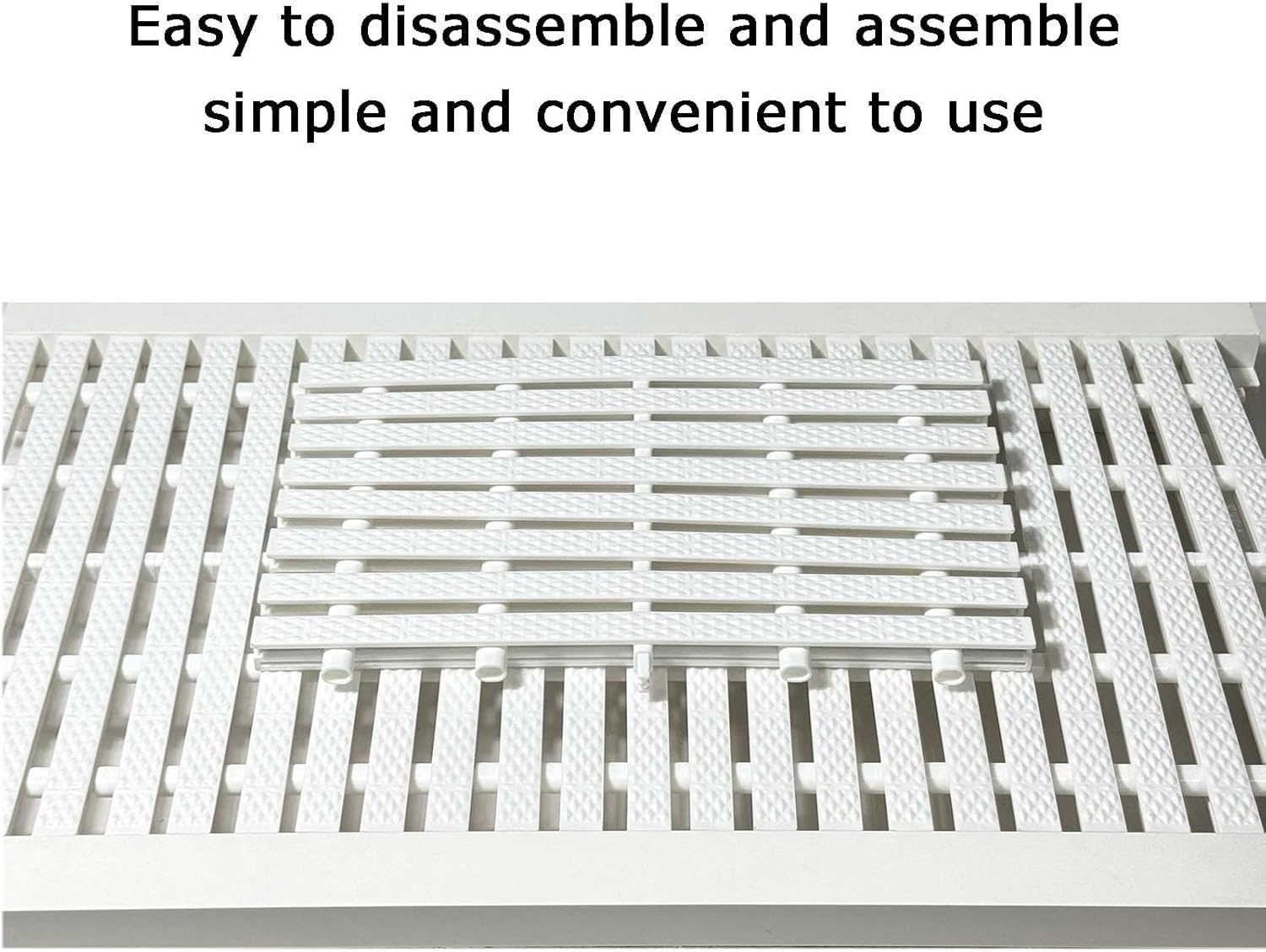 Swimming Pool Drainage Overflow Grating Gutter, Plastic Drain Overflow Grille White 35/40x100CM for Swimming Pool Driveway Walkway(40x100CM/6pieces)