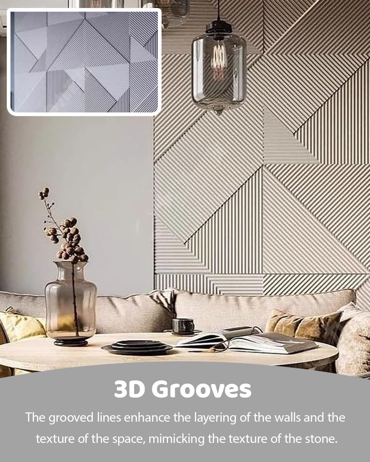 Pannelli da parete testurizzati 3D per decorazioni fai da te per la casa, il design astratto migliora cucina, bagno, sala giochi, soggiorno, sfondo TV, facile da installare