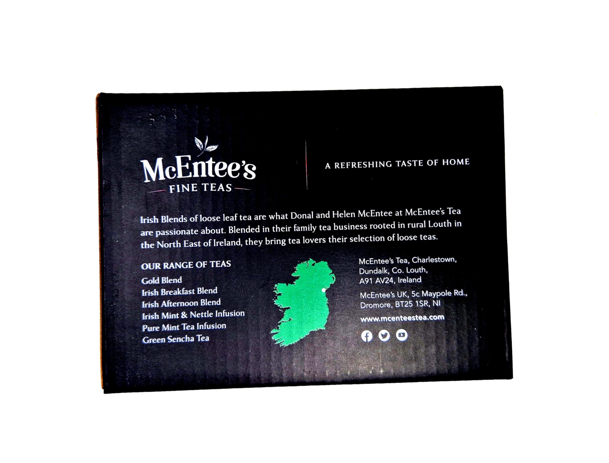 McEntee's Dublin Teiera in Ceramica da Tè 600ml/20 oz (2 Tazze) con Infusore Rimovibile in Acciaio Inossidabile