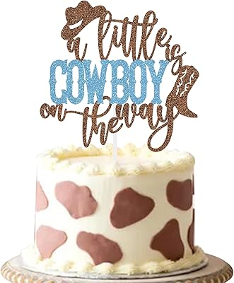 A Little Cowboy On The Way Tableware/Cake Decorations!