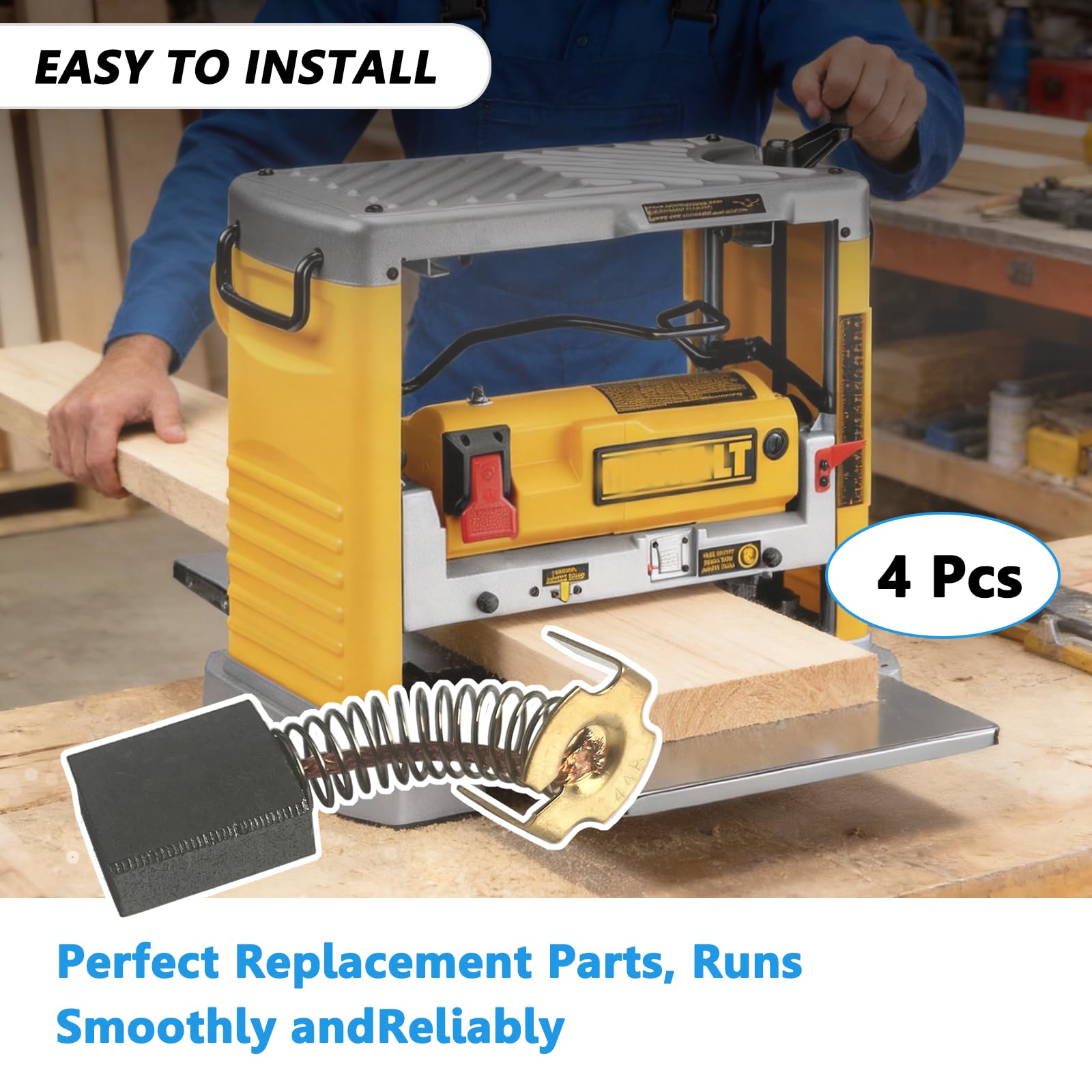 4 szt. 5140011-85 5140011-85-2 szczotka silnika pasuje do DeWalt/Black & Decker DW733 DW734 DW735 części zamienne do strugarki
