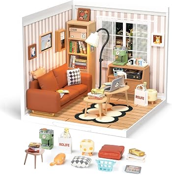 Rolife Super Creator DIY Miniature Plastic House Building Set - Living Room