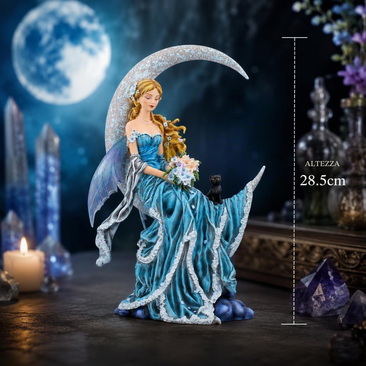 Nemesis Now Wind - Statuetta di Nene Thomas, 24 cm, Colore: Blu