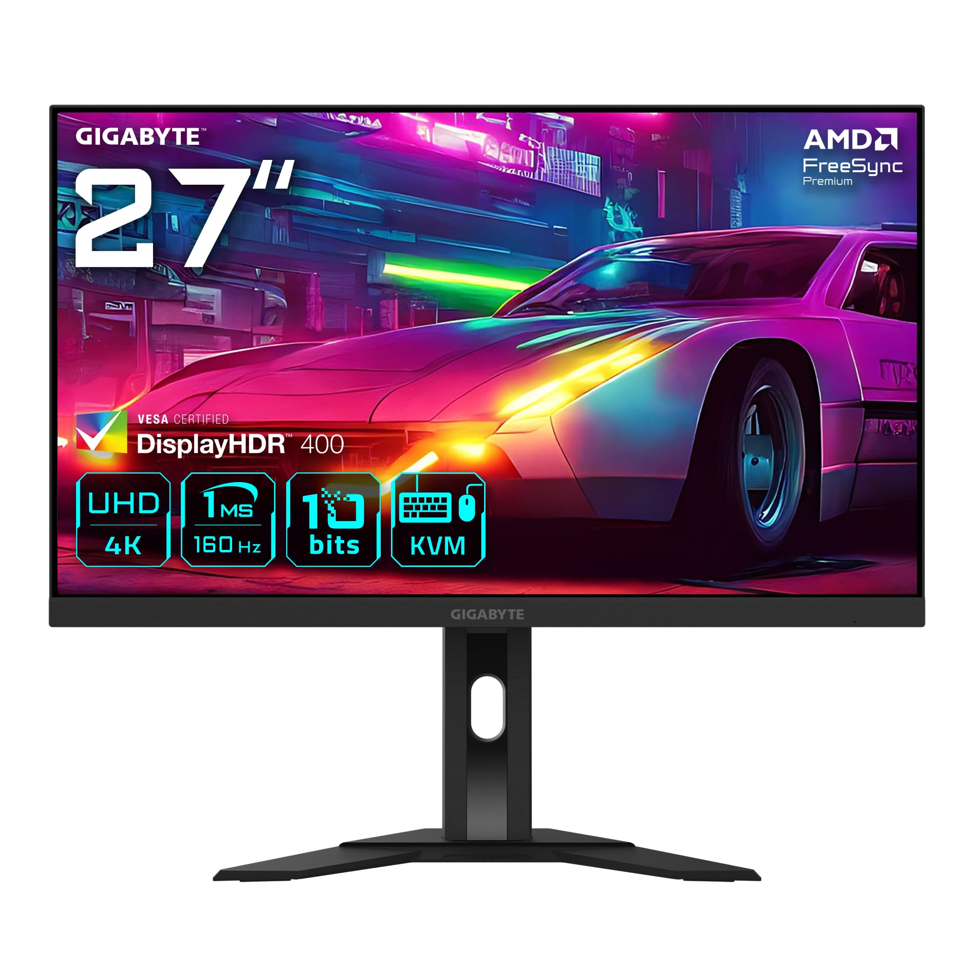 M27UA 27" UHD Gaming Monitor - 3840 x 2160, 160Hz, 1ms, 400 cd/m², FreeSync Premium, HDR ready, HDMI 2.1, DisplayPort 1.4