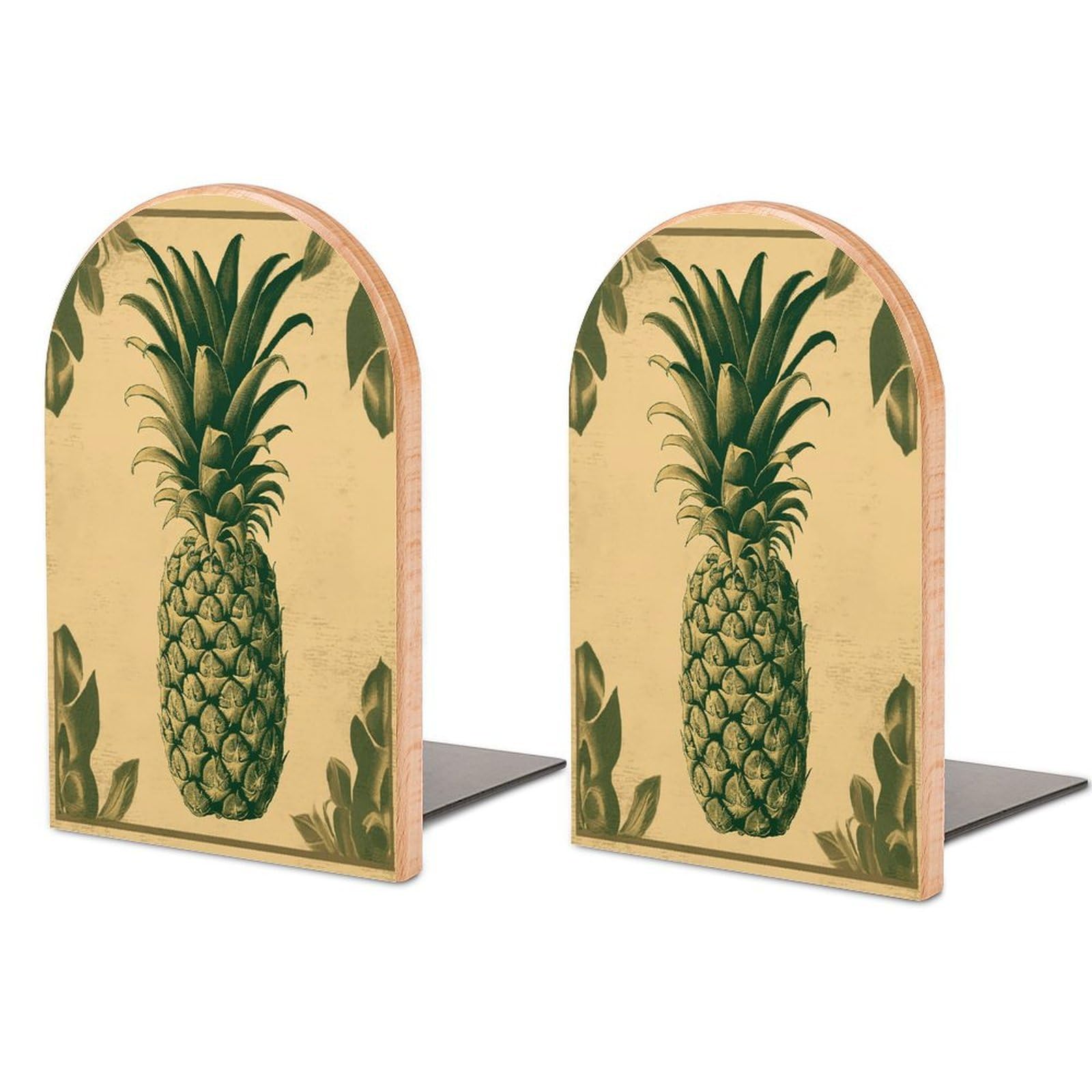 Sujetalibros de piña de bienvenida de madera bonito y resistente