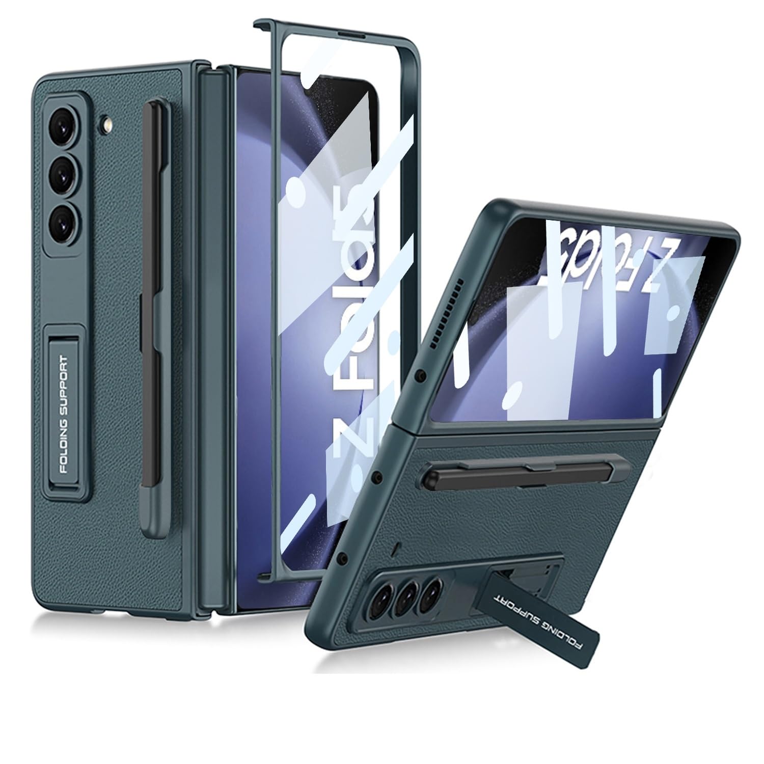 Midkart Leather Cover with Pen Holder and Kickstand Compatible with Samsung Galaxy Z Fold 5 with Front Glass Case and Camera Protection, Beige with Pen Slot (B0CL4PHPNX) Amazon Price History, Amazon Price Tracker