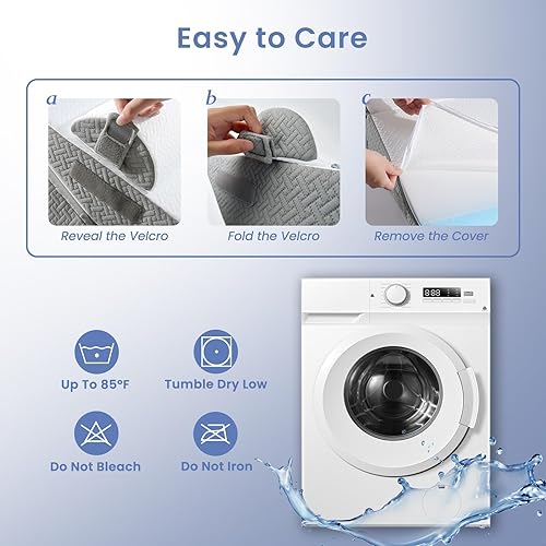 Miniatura 7 de Sasttie Wedge Pillow Set for After Surgery, 2PCS Adjustable Bed Wedge Pillow Headboard with Memory Foam Neck Cushion – for Acid Reflux, Sleeping