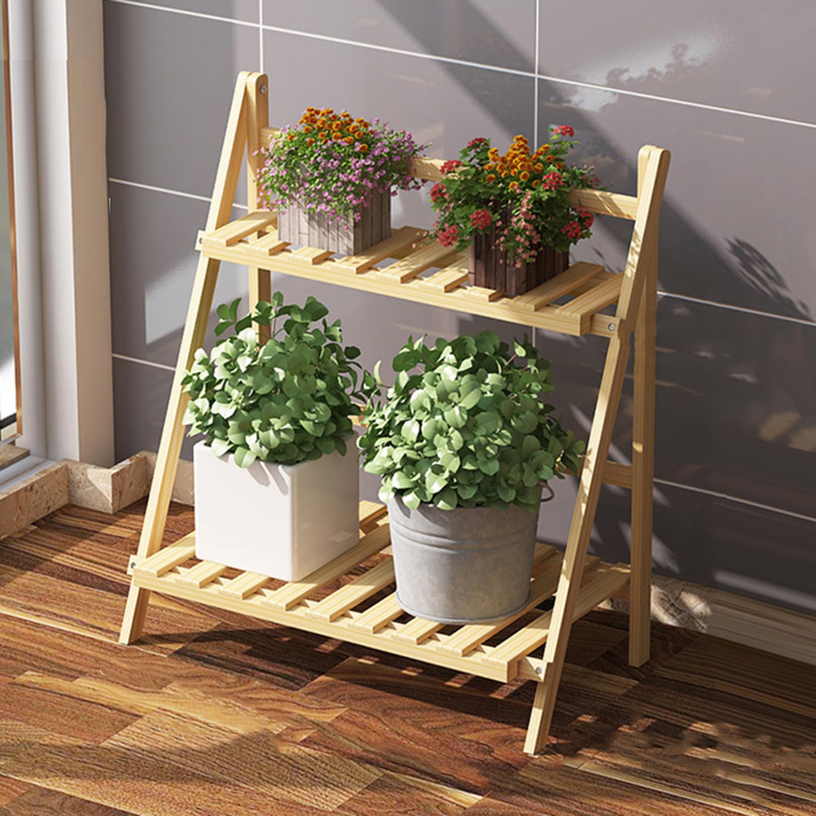 竹　花台　二段　生花 Amazon.co.jp: フラワーラック、フラワースタンド、2段、天然竹