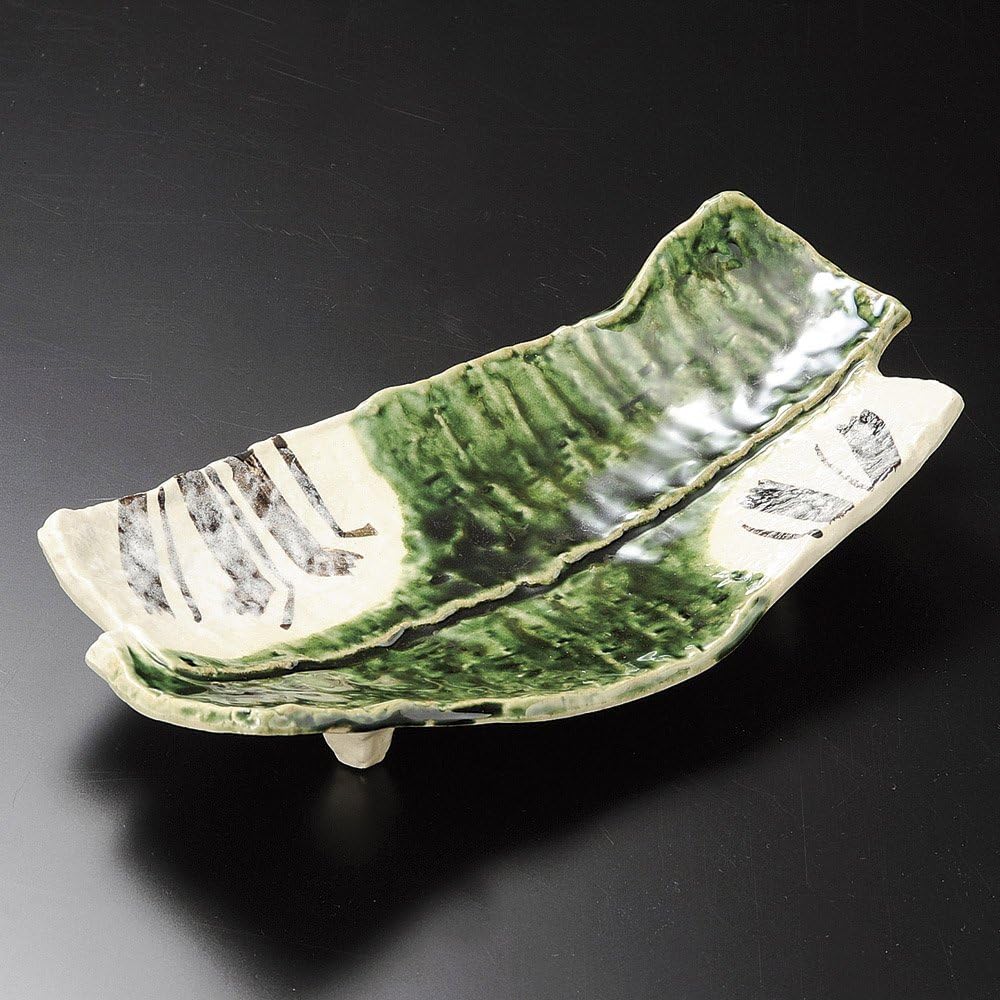 伊賀焼 灰釉 盛皿 大皿約26㎝ 蓮 善隆 作家物 工芸品 25年以上前の作品