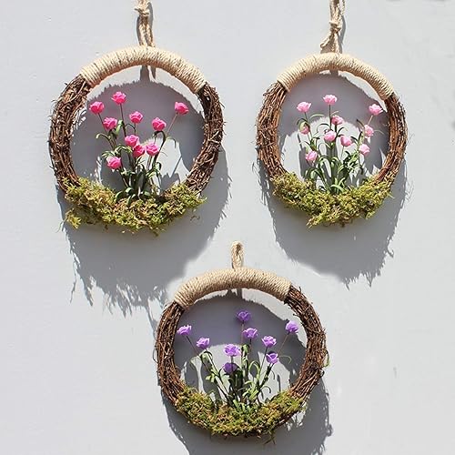 Miniatura 8 de Anillo de corona de vid natural, rollo de base de vides para manualidades, para verano, otoño, Navidad, guirnalda de puerta, decoración del hogar,