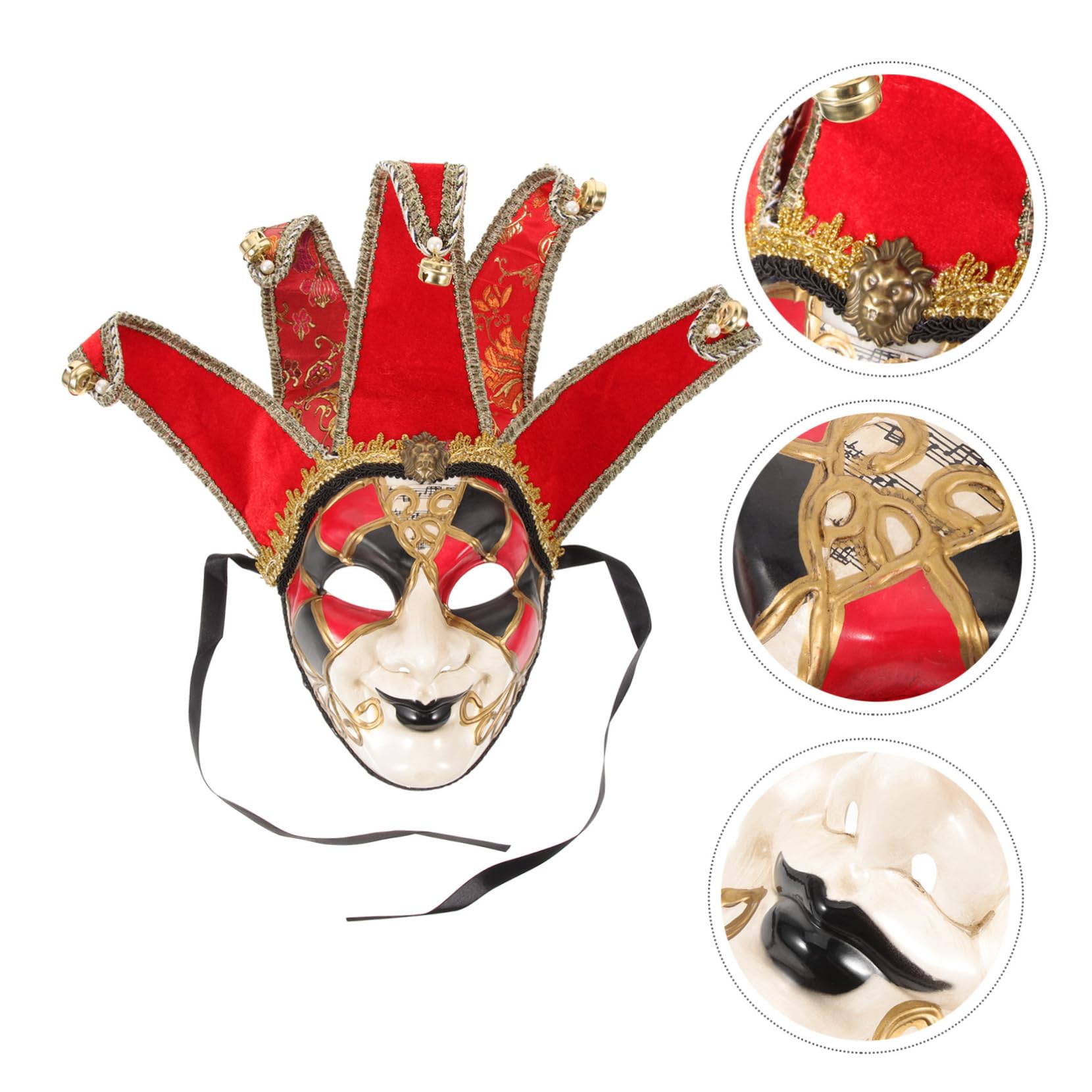 Karnevalsmaske Rot aus Kunststoff für Costume Party Cosplay Halloween Party
