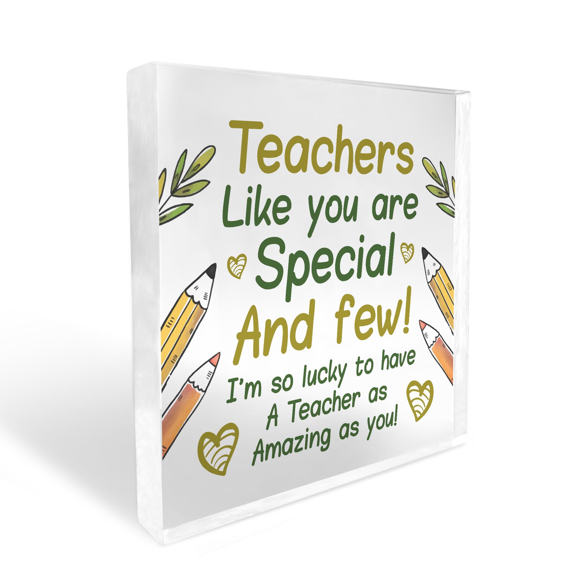 Red Ocean Teacher Gifts Acrylic Block Thank You Gift For Teacher Leaving School Nursery Gift Keepsake Nursery Teacher Gifts