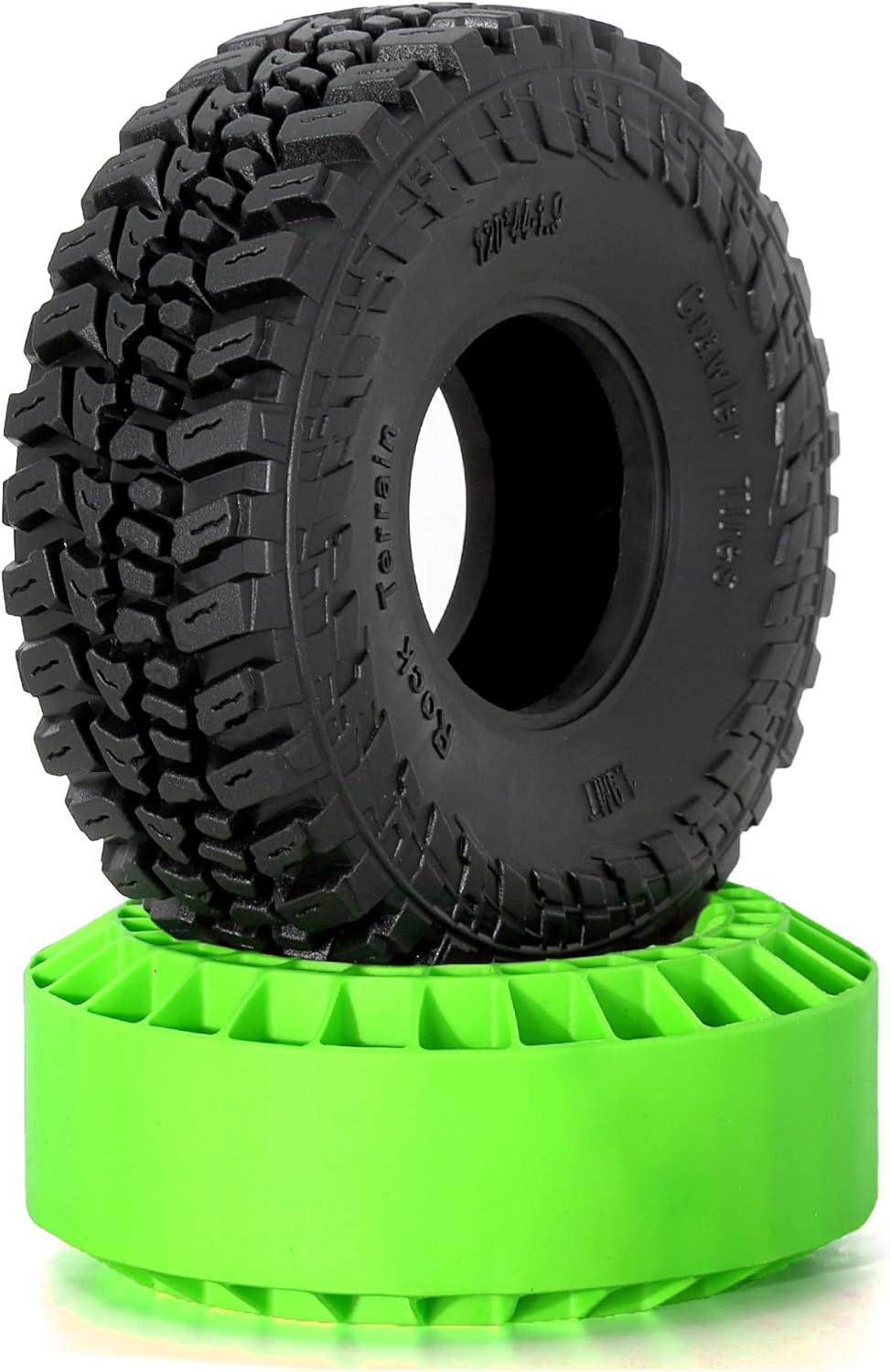 1.9" Silicone Inner RC Crawler Tires Set All Terrain Mud Slingers Tyres Height 4.72'' / 120mm Fit for 1/10 RC Crawler Axial SCX10 II III Traxxas TRX4 Tamiya CC01 D90 4PCS