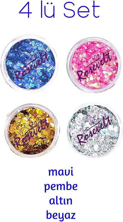 ROSEVELT Gümüş Kendinden Yapışan Mayaj Simi Glitter PRA-7039372-9761