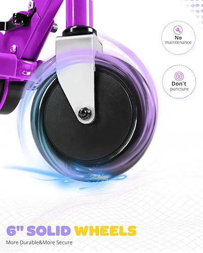 Miniatura 8 de Scooter eléctrico E120 con asiento para niños de 6 a 12 años, batería de 60 minutos de duración, asiento extraíble, 2 estilos de conducción, carga