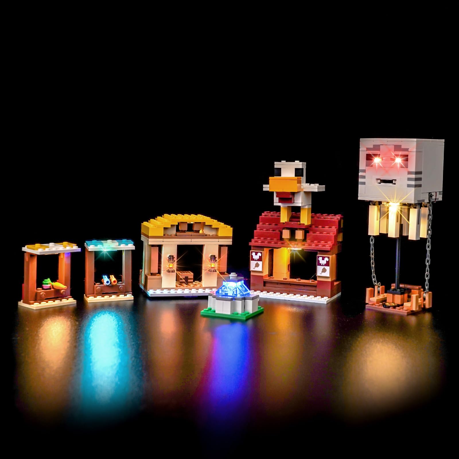 LocoLee Led Light Set Compatible with Lego 21273 The Ghast Balloon Village Attack Led Decoration Lighting Kit Compatible with Lego 21273 Building Blocks Model,Only Lights Set,No Model