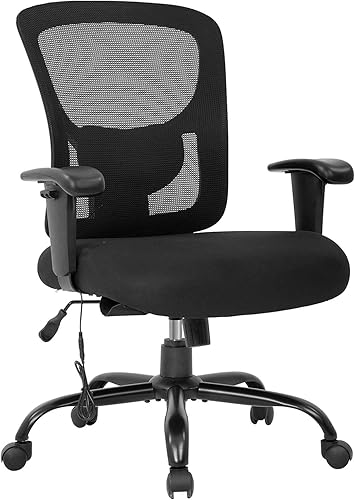 Silla de oficina, silla de escritorio ergonómica con soporte Lumar, silla giratoria para juegos con reposabrazos ajustable, malla transpirable,