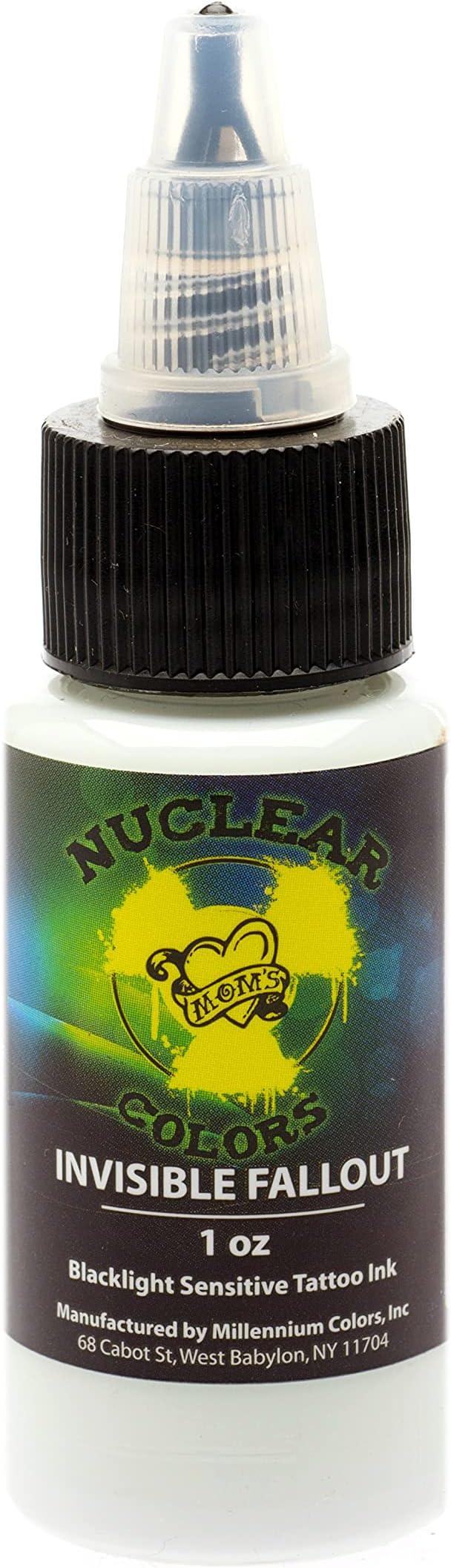 Moms Nuclear UV Tattoo Ink .5 ounce Invisible Fallout Ultra Violet US 1/2 oz