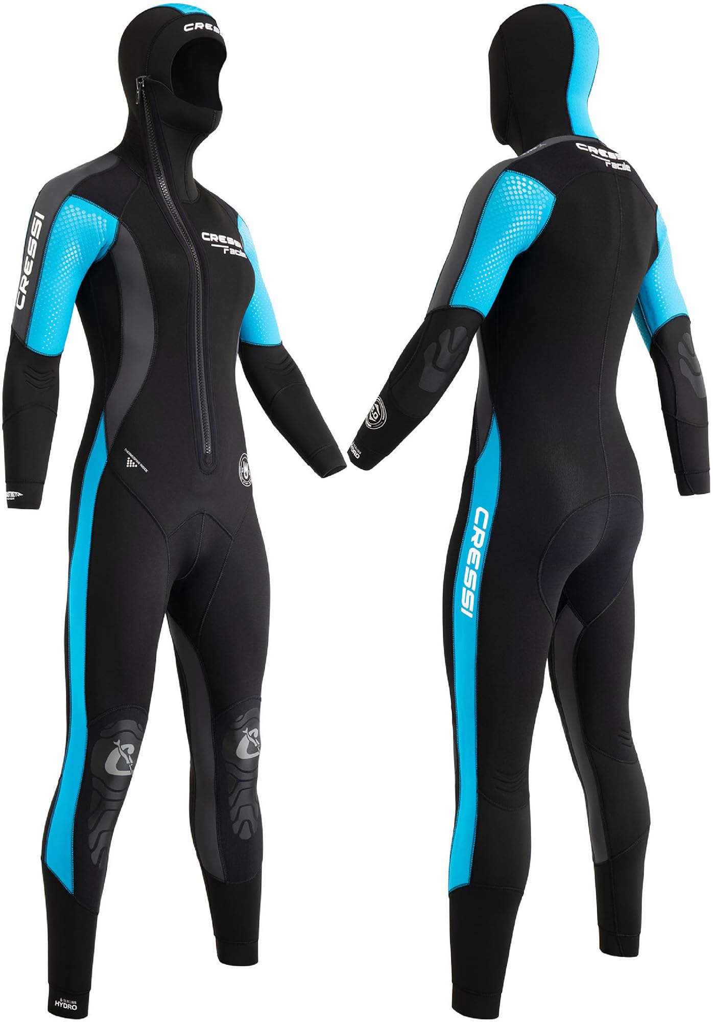 CRESSI dal 1946 Facile Muta Monopezzo 5mm Donna Nero/Acquamarina S/2
