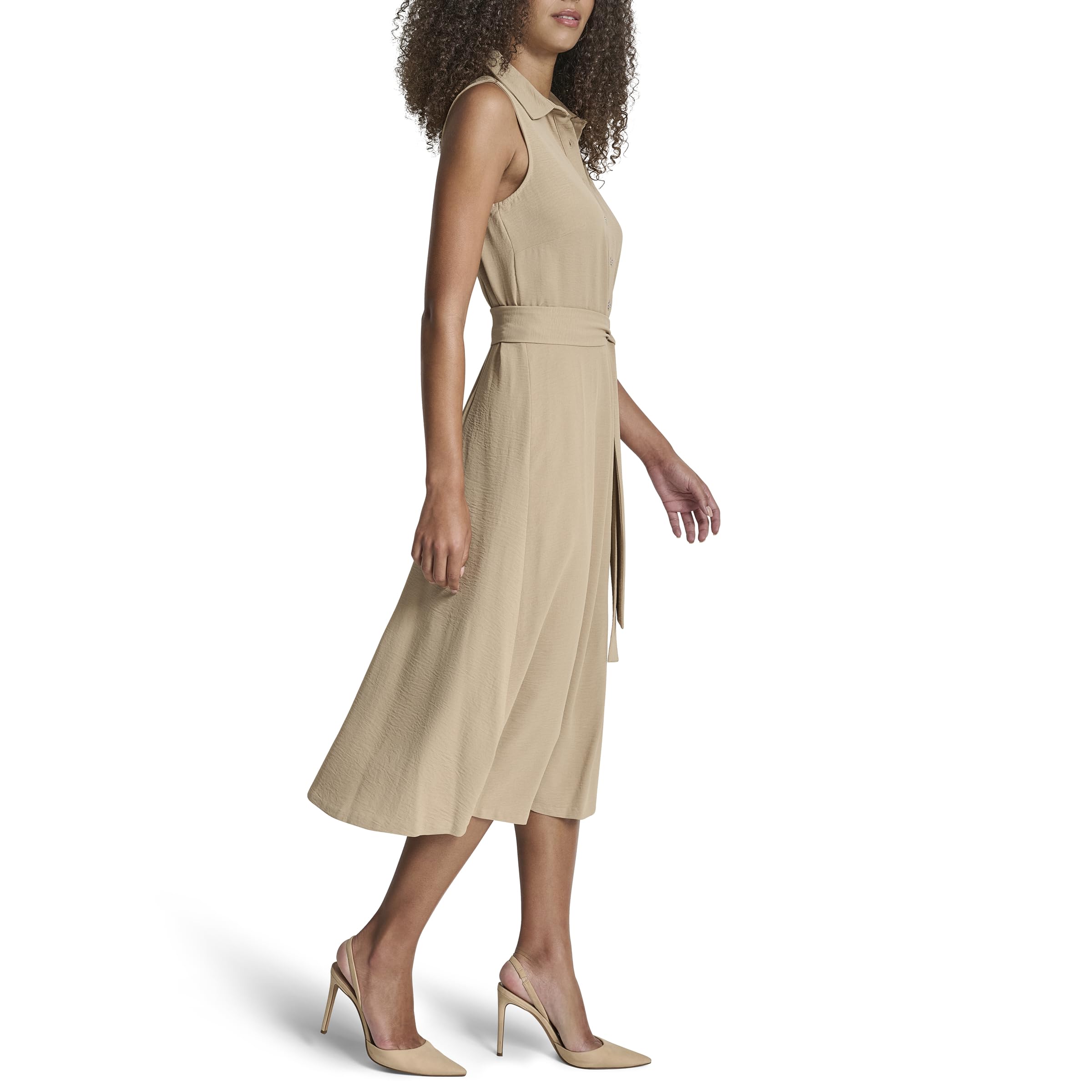 jennifer lopez brown dress 90s Black Cotton Sun Dress by DKNY Jeans Sleeveless – RareJule Vintage main image 1