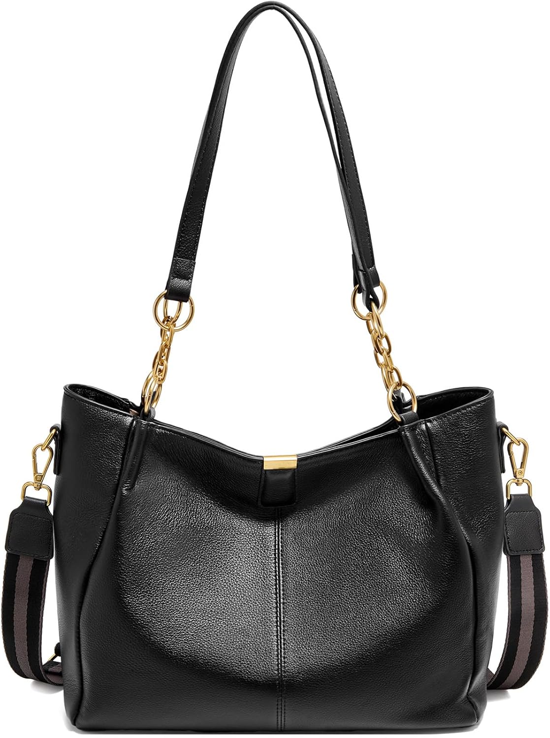 FOXLOVER Large Capacity Genuine Leather Tote Bag for Women Designer Purses and Handbags Ladies Shoulder Bags