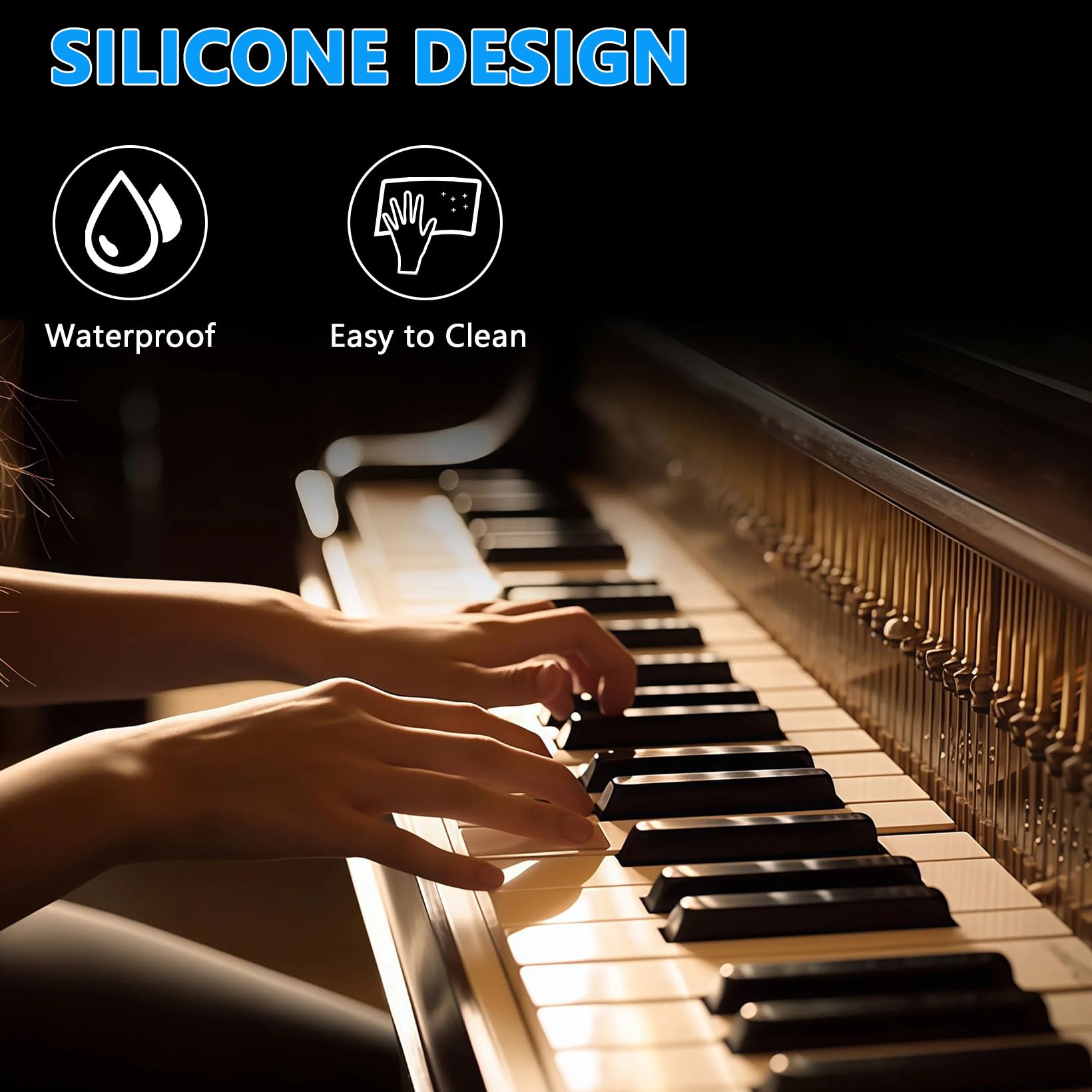 Keyboard Pianoforte, pieghevole, 88 tasti, con 128 suoni e ritmi, pianoforte arrotolabile per bambini con Bluetooth MIDI e pedale, pianoforte digitale, da viaggio, casa, regalo per bambini e adulti