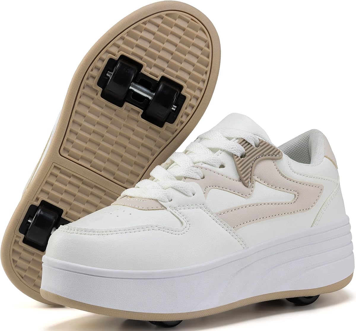 Zapatos de patín para niños y niñas, zapatillas deportivas con ruedas desmontables
