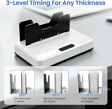 Book Binder Machine A4 Book Binding Machine 700W 600 Sheets No Preheat Time | A4 Thermal Binding Machine with Air Cooling Slot, 20 Binding Lids,3 Time Set,Book Binding Kit for School,Office Business