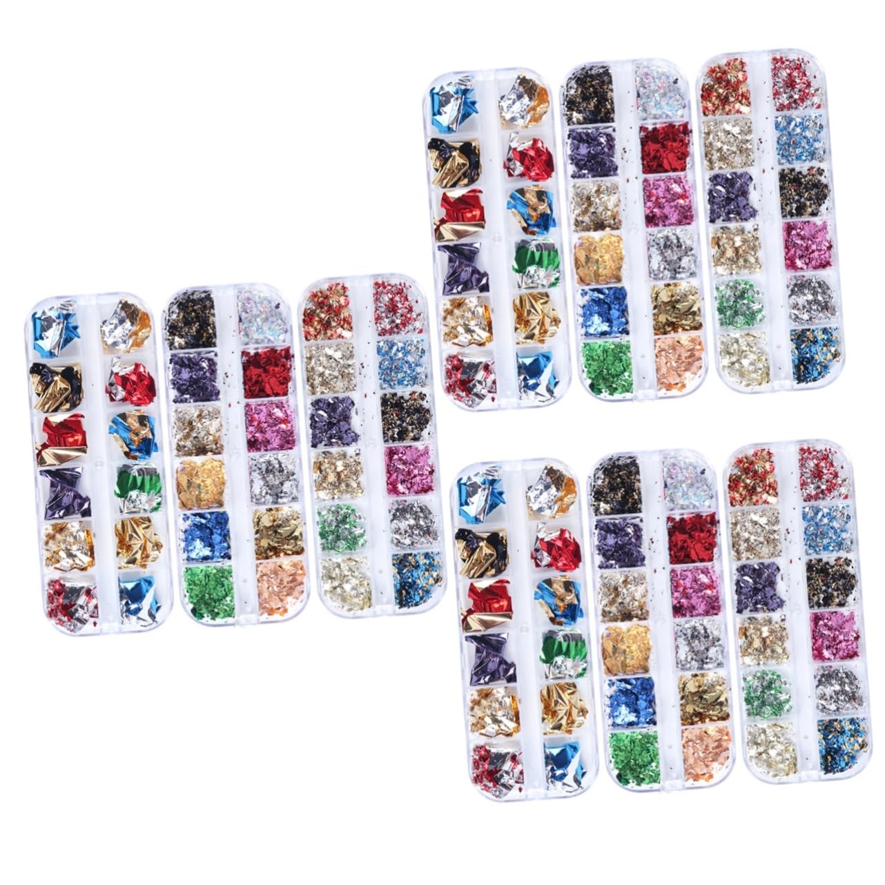 Healvian Kit Per Manicure Con 3 Set Di Decorazioni Per Unghie Con Glitter E Paillettes Facili Da Applicare Per Natale Ogni *3