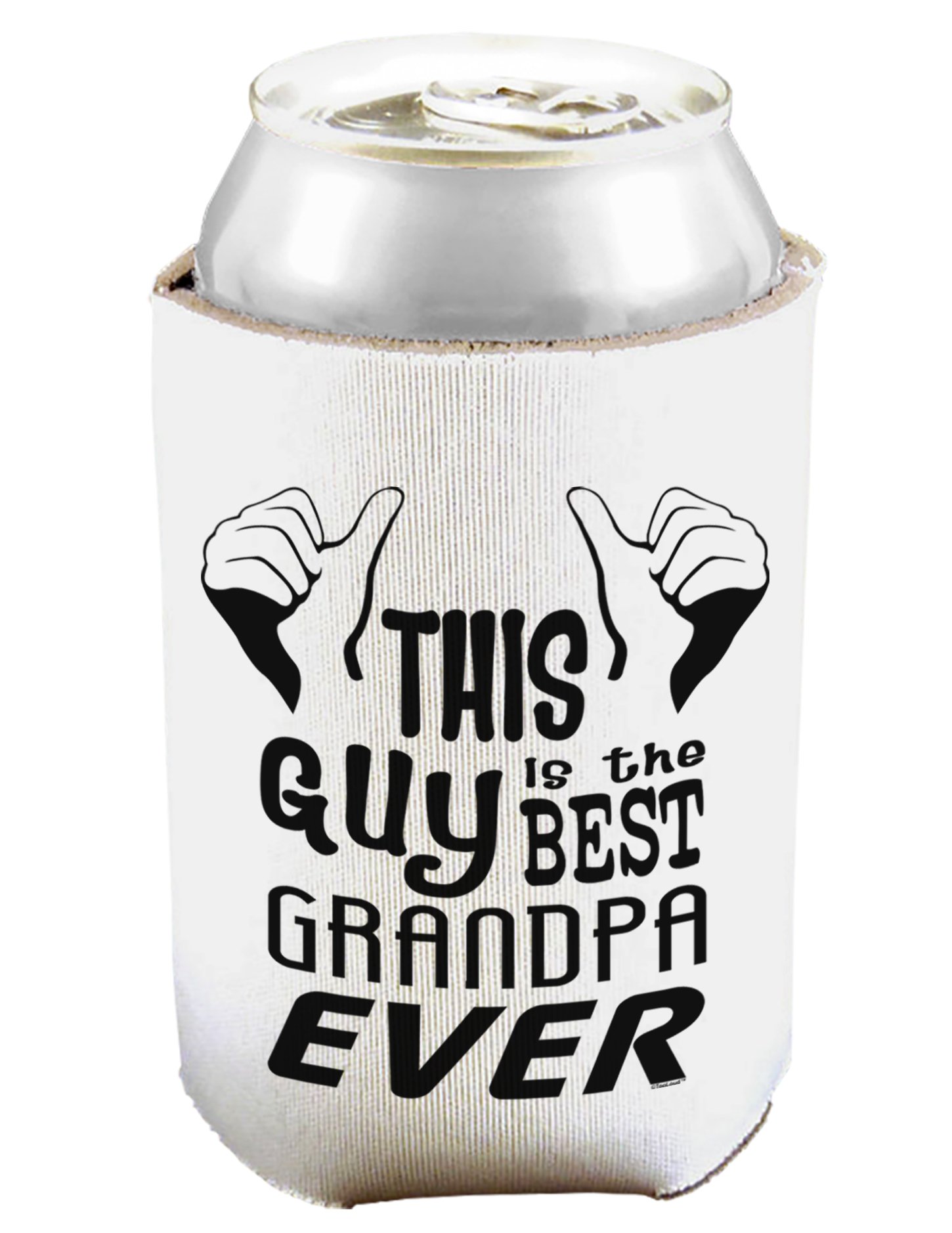This Guy Best Grandpa Ever Can and Bottle Insulator Cooler - White 2 PACK