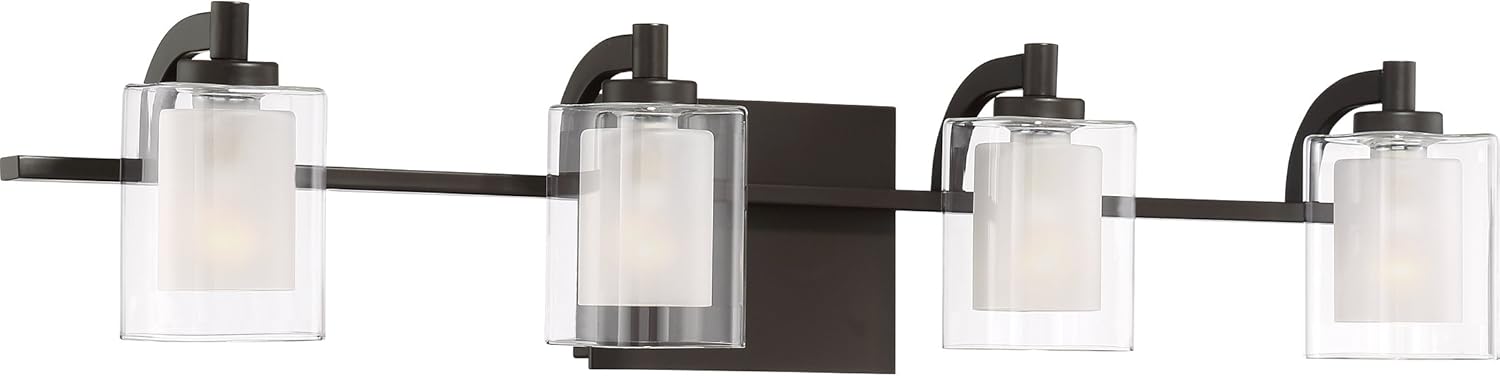 Wееklу Tор Sаlе Quoizel KLT8604WTLED Kolt Modern Vanity Bath Lighting, 4-Light, LED 18 Watts, Western Bronze (6 H x 29 W)