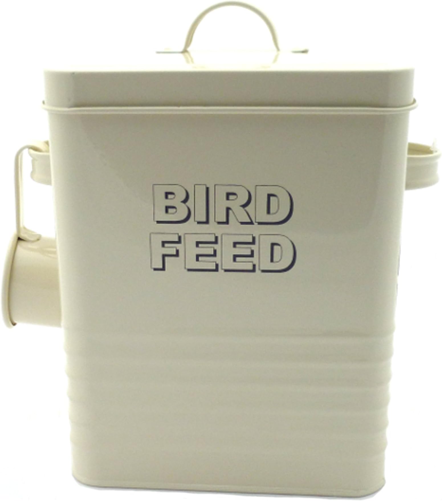 Bird Food Storage Tin Cream Metal Bird Food Storage New Home Sweet