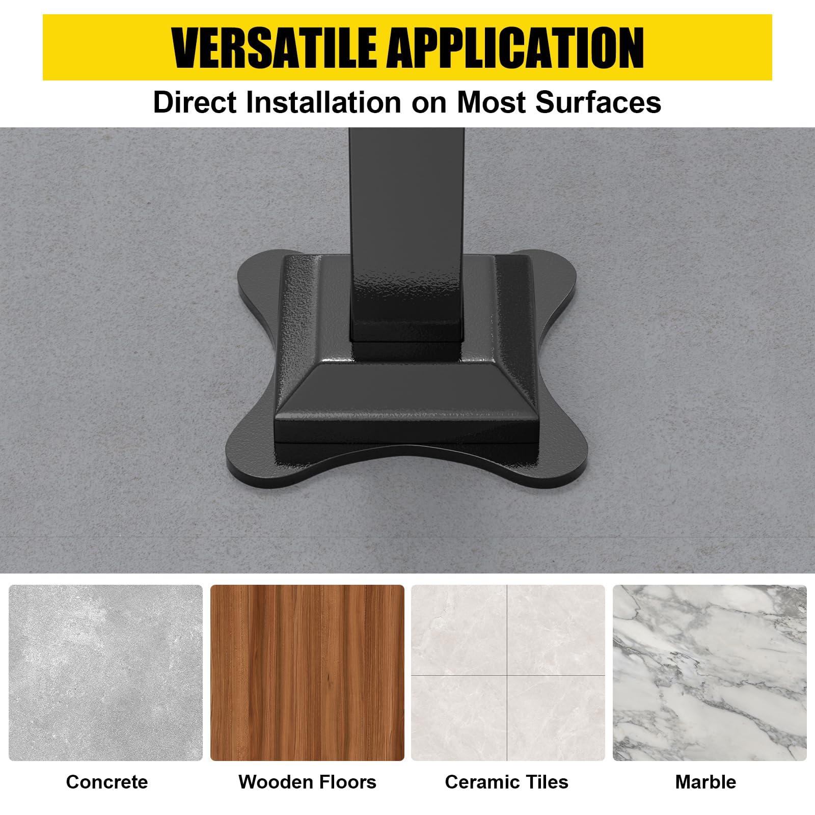 Aatrixkit Einzelpfosten Handlauf Aus Schmiedeeisen – Für Treppen, Veranda, Beton & Holz